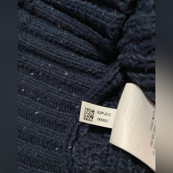 AMERICAN eagle dark navy soft cable knit mix stitch tweed sweater - Picture 5 of 13